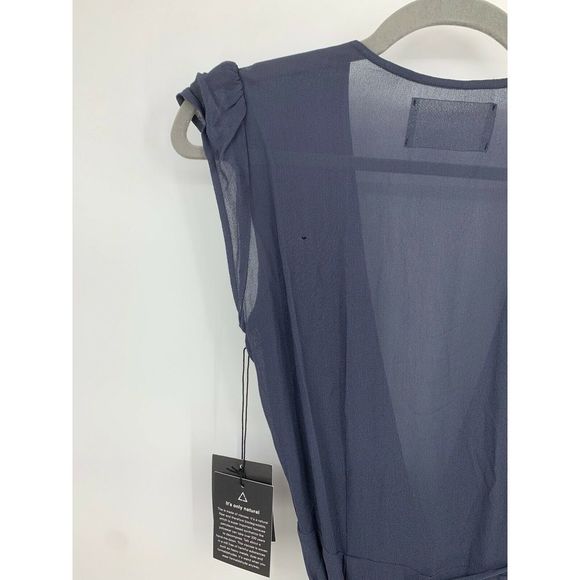 Reformation dress XS Mollie Indigo Blue Midi Wrap - Picture 8 of 8